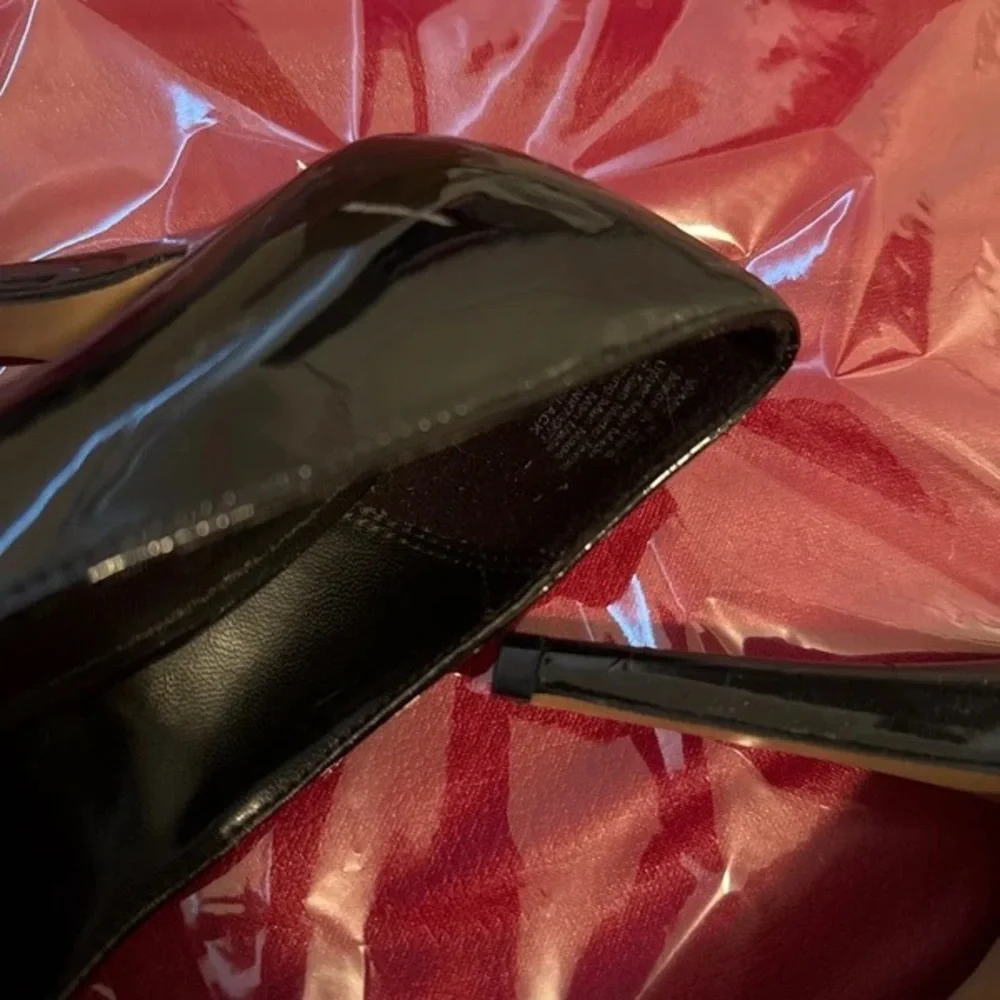 Elle Black Patent Pointed-Toe Stiletto Pumps